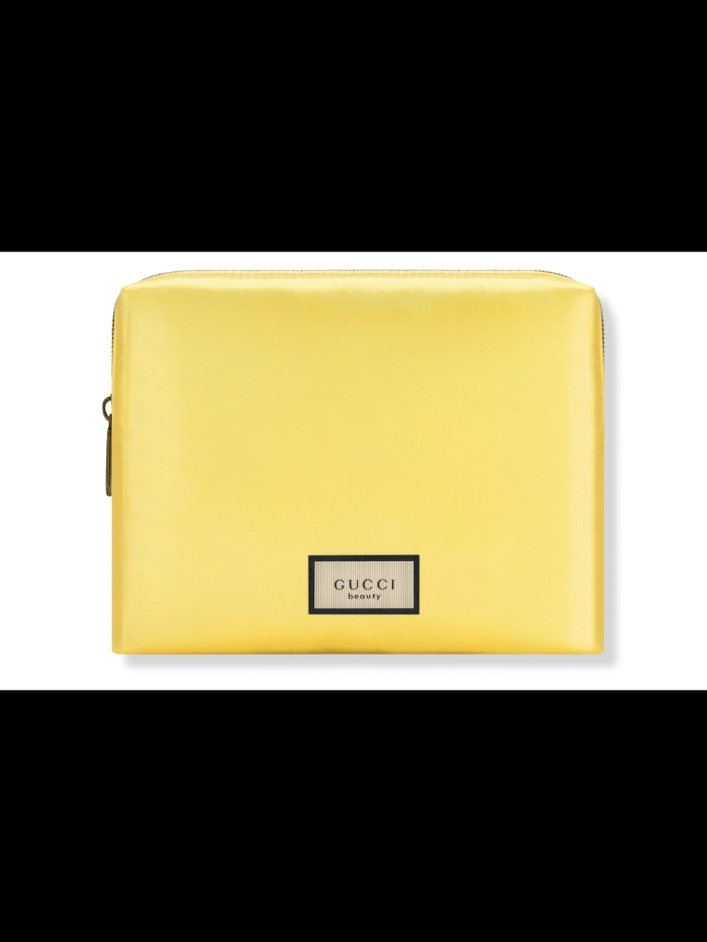 Gucci Yellow Iridiscent Makeup Cosmetic Bag